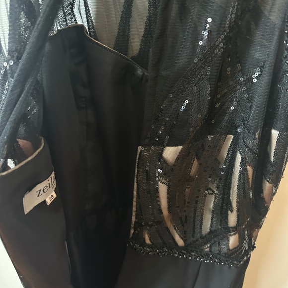 Elegant Formal Black Sleeveless sequins Romper size 48 Beaded - Picture 6 of 7